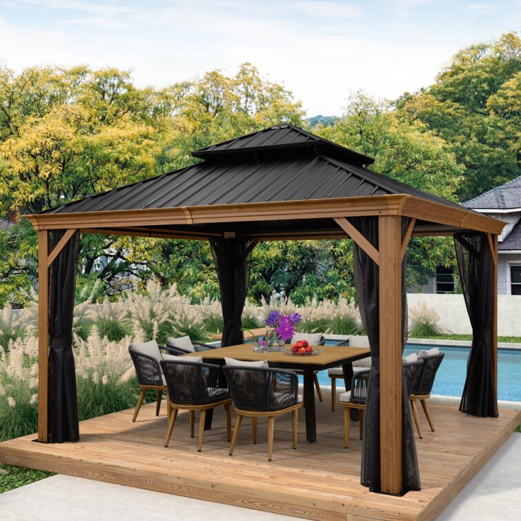 Purple Leaf 12 Ft W X 12 Ft D Metal Patio Gazebo And Reviews Wayfair